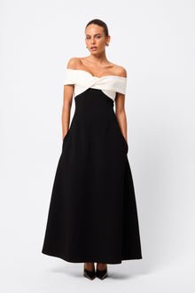  Mossman Eternal Maxi Dress Black/White
