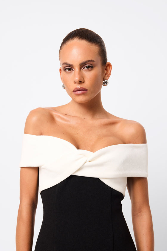 Mossman Eternal Maxi Dress Black/White