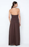 Bec & Bridge Sabrine Halter Maxi Dress Dark Chocloate