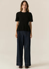 POL Clothing Carsen Full Length Pant Dark Wash