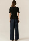 POL Clothing Carsen Full Length Pant Dark Wash
