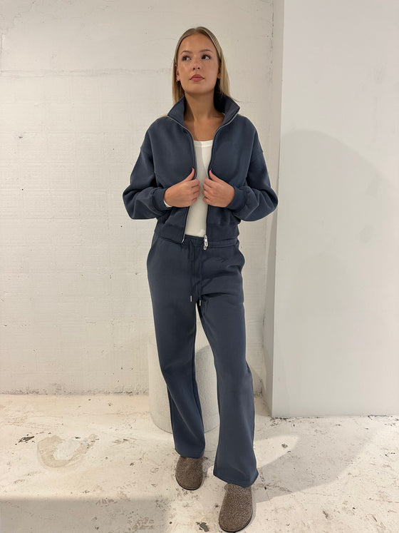 Fleece Zip Through Jacket Navy