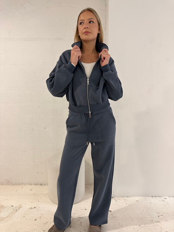 Fleece Zip Through Jacket Navy