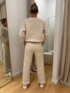 Straight Leg Track Pant Oatmeal