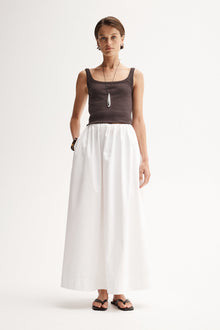  Elka Collective Persi Ribbed Tank Chocolate