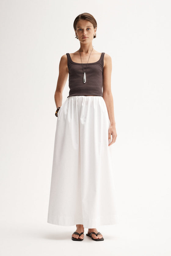 Elka Collective Persi Ribbed Tank Chocolate