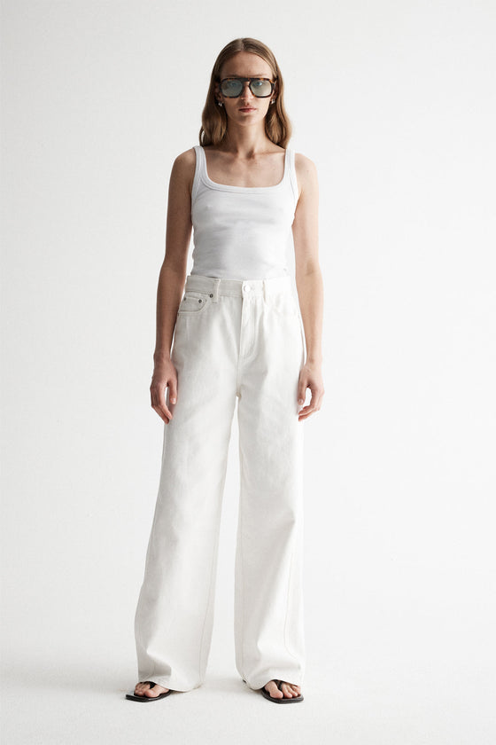 Elka Collective Persi Ribbed Tank White