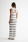 Elka Collective Malibu Crochet Dress Blue Stripe