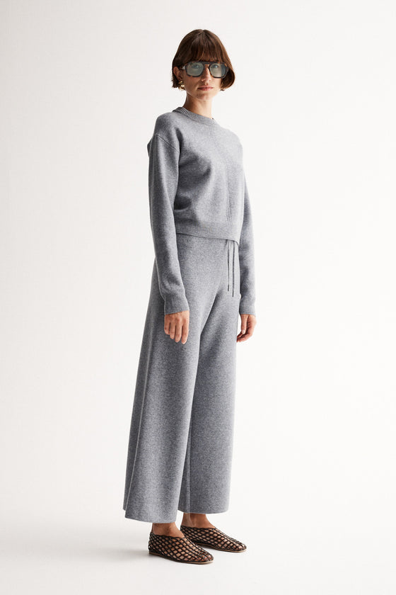 Elka Collective Rhyder Knit Pant Charcoal Marle