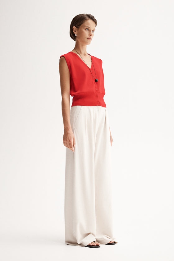 Elka Collective Halifax Knit Vest Red