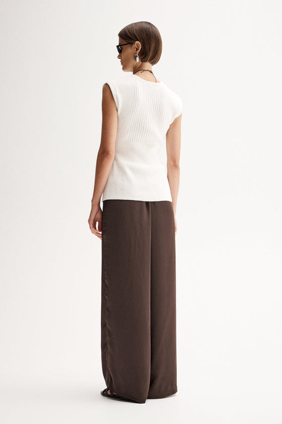 Elka Collective Santori Knit Top White