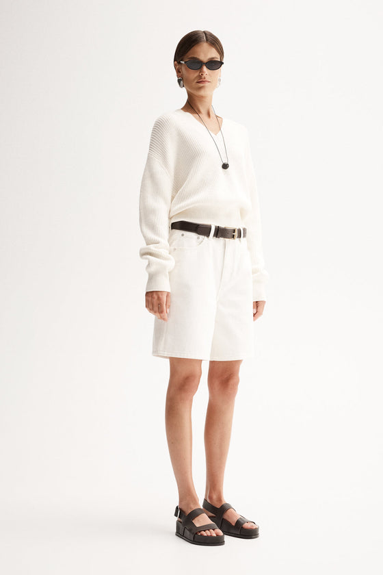 Elka Collective Chester Knit Jumper Ecru
