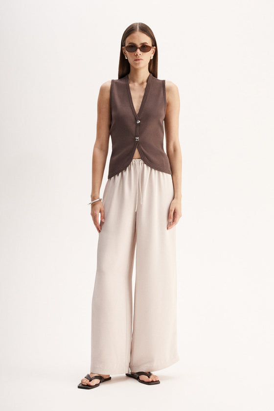 Elka Collective Lana Knit Vest Chocolate