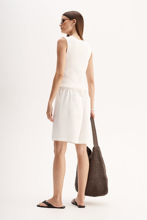 Elka Collective Hayes Knit Top White