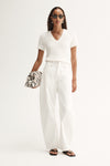 Elka Collective Landon Knit Top White