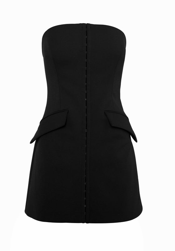 Mossman Linear Mini Dress Black