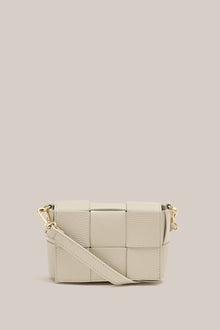  Vestirsi Margot Mini Ivory Leather Woven Bag