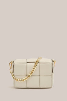  Vestirsi Margot Ivory Leather Woven Bag