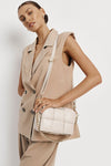 Vestirsi Margot Ivory Leather Woven Bag