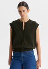 Morrison River Knit Button Vest Moss