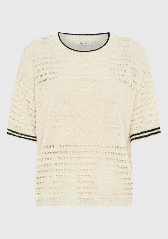 Morrison Dallas Knit Tee Milk