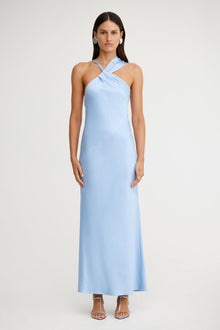  Significant Other Lucile Draped Maxi Dress Ice Blue