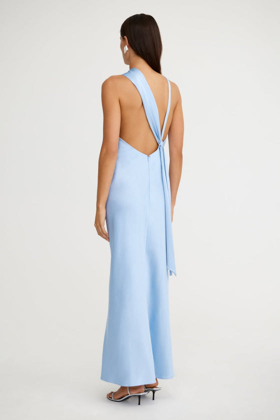 Significant Other Lucile Draped Maxi Dress Ice Blue