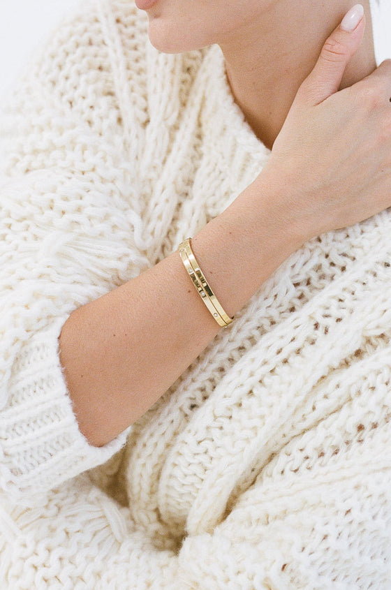 Porter Jewellery Dylan Bangle gold Celestial Clear