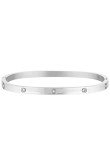  Dylan Bangle Silver Celestial Clear