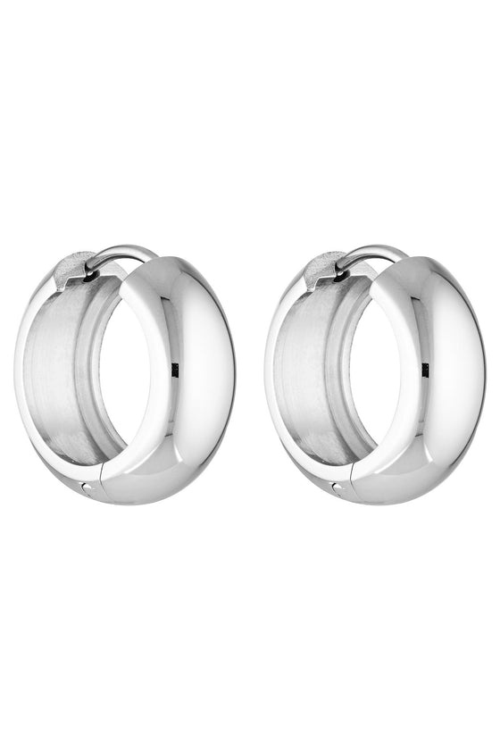 Porter Jewellery Petite Thick Huggies White Gold 18mm