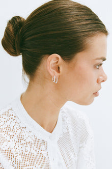  Porter Jewellery Oval Angel Hoops Silver 15mm