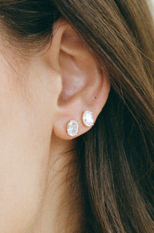  Porter Jewellery Oval Studs Gold/Clear
