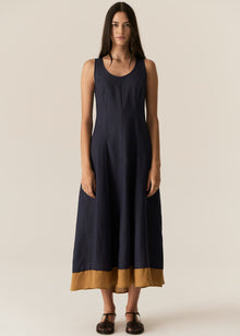  POL Clothing Speck Contrast Dress Ink/Ginger