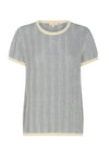 POL Clothing Jules Knit Tee Blue/Ivory