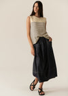 POL Clothing Jules Knit Tank Ivory/Blue
