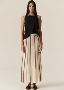  POL Clothing Tedd Knit Tank Ink/Camel