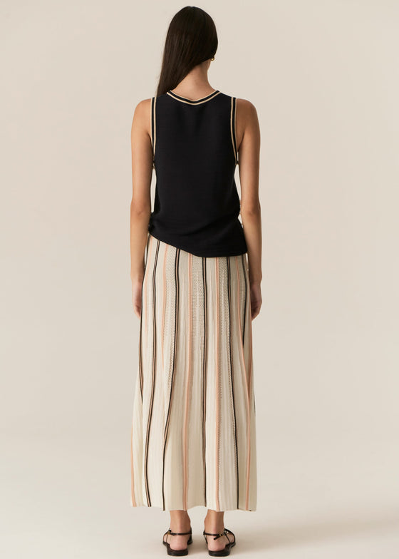 POL Clothing Tedd Knit Tank Ink/Camel