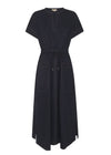 POL Clothing Avrid Drawcord Dress Ink