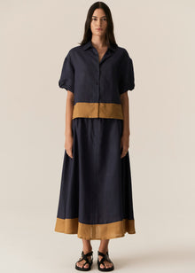  POL Clothing Speck Contrast Shirt Ink/Ginger