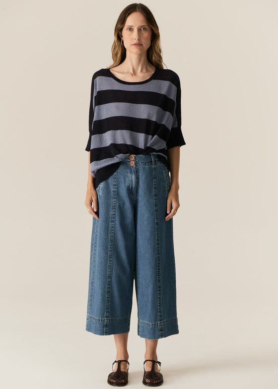 POL Clothing Carsen Crop Denim Pant Light Wash