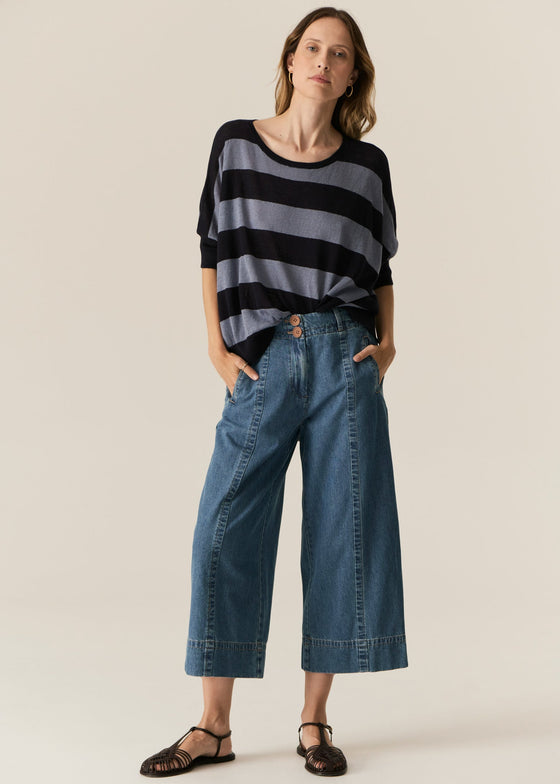 POL Clothing Carsen Crop Denim Pant Light Wash