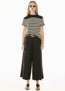  POL Clothing Bonde Tee Knit Black/Ivory