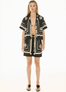  POL Clothing Tangle Shirt Black/Pebble