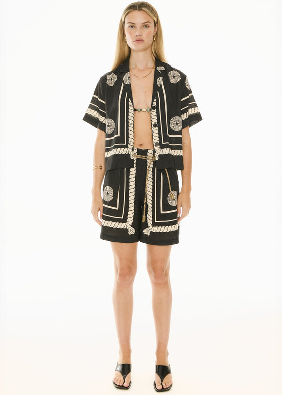 POL Clothing Tangle Shirt Black/Pebble