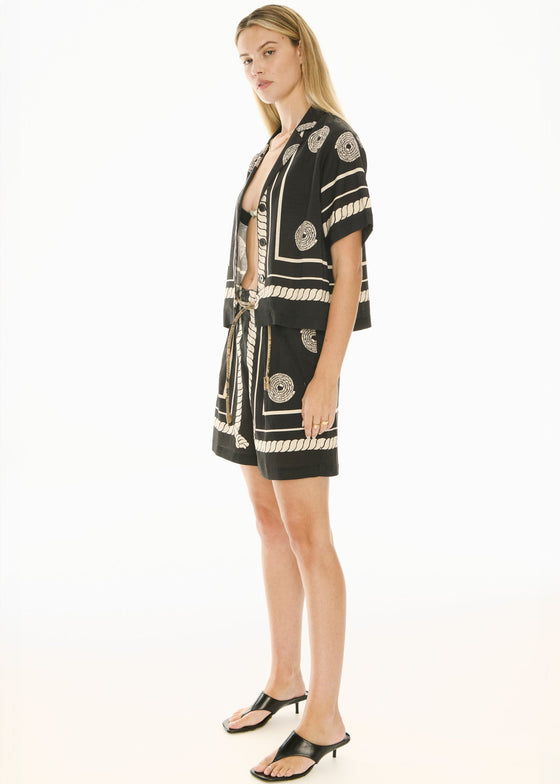 POL Clothing Tangle Shirt Black/Pebble