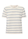POL Clothing Sable Stripe Knit Tee - Pebble/Blue