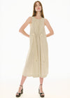 POL Clothing Fable Tank Dress Ivory/Ink