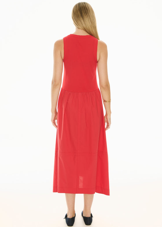 POL Clothing Belle Tank Dress Red