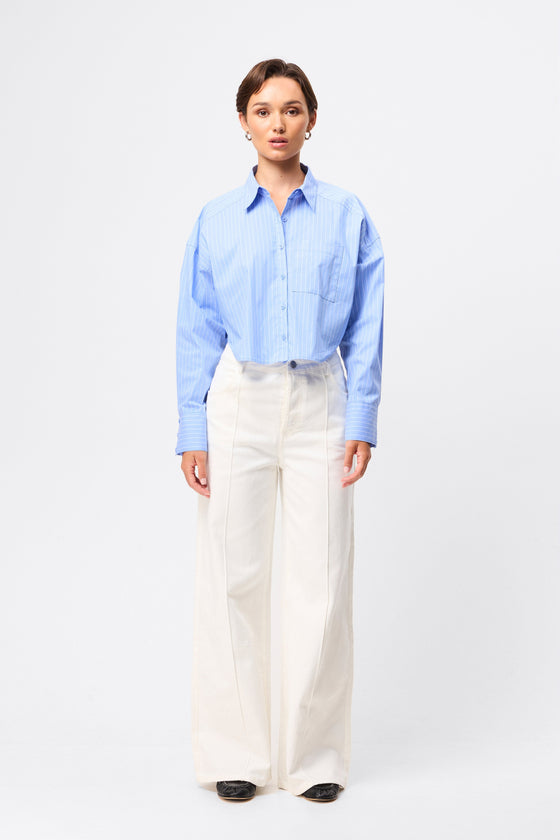Mossman Repeat After Me Cropped Shirt