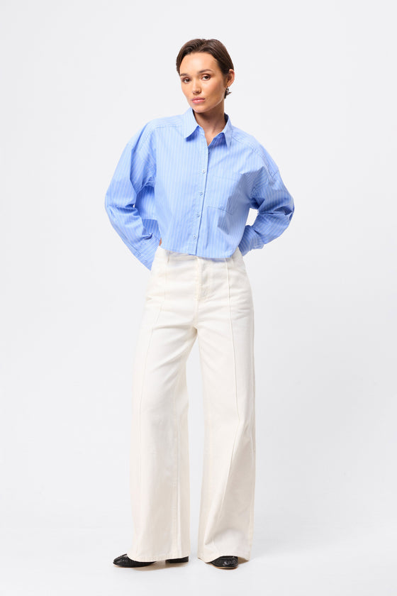Mossman Repeat After Me Cropped Shirt